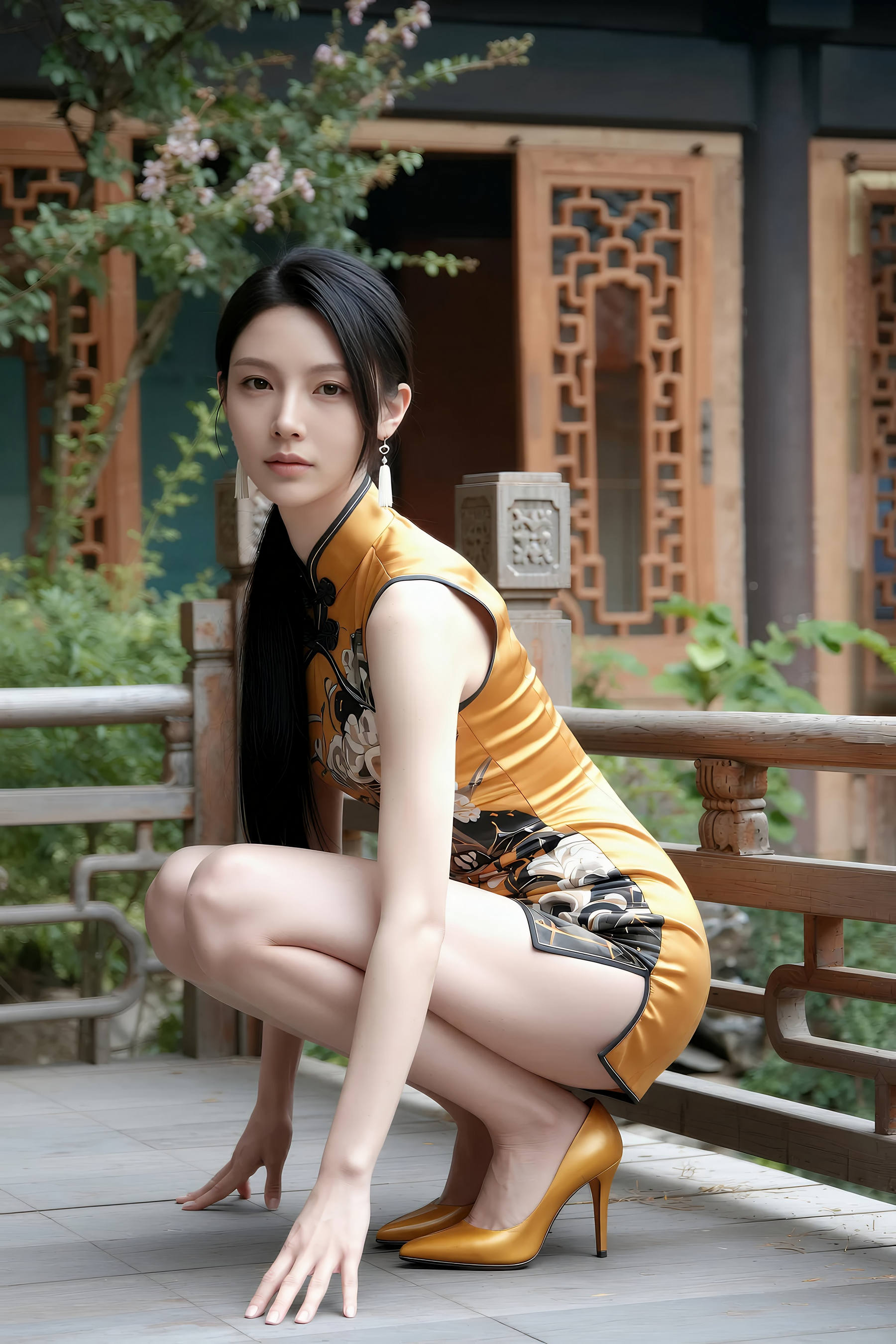 [AiGirl] 柒琪 黄色旗袍 [97P] 第 59 张