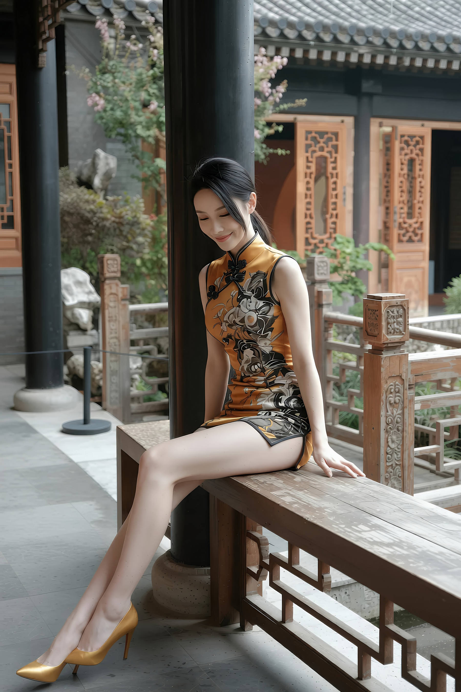[AiGirl] 柒琪 黄色旗袍 [97P] 第 6 张