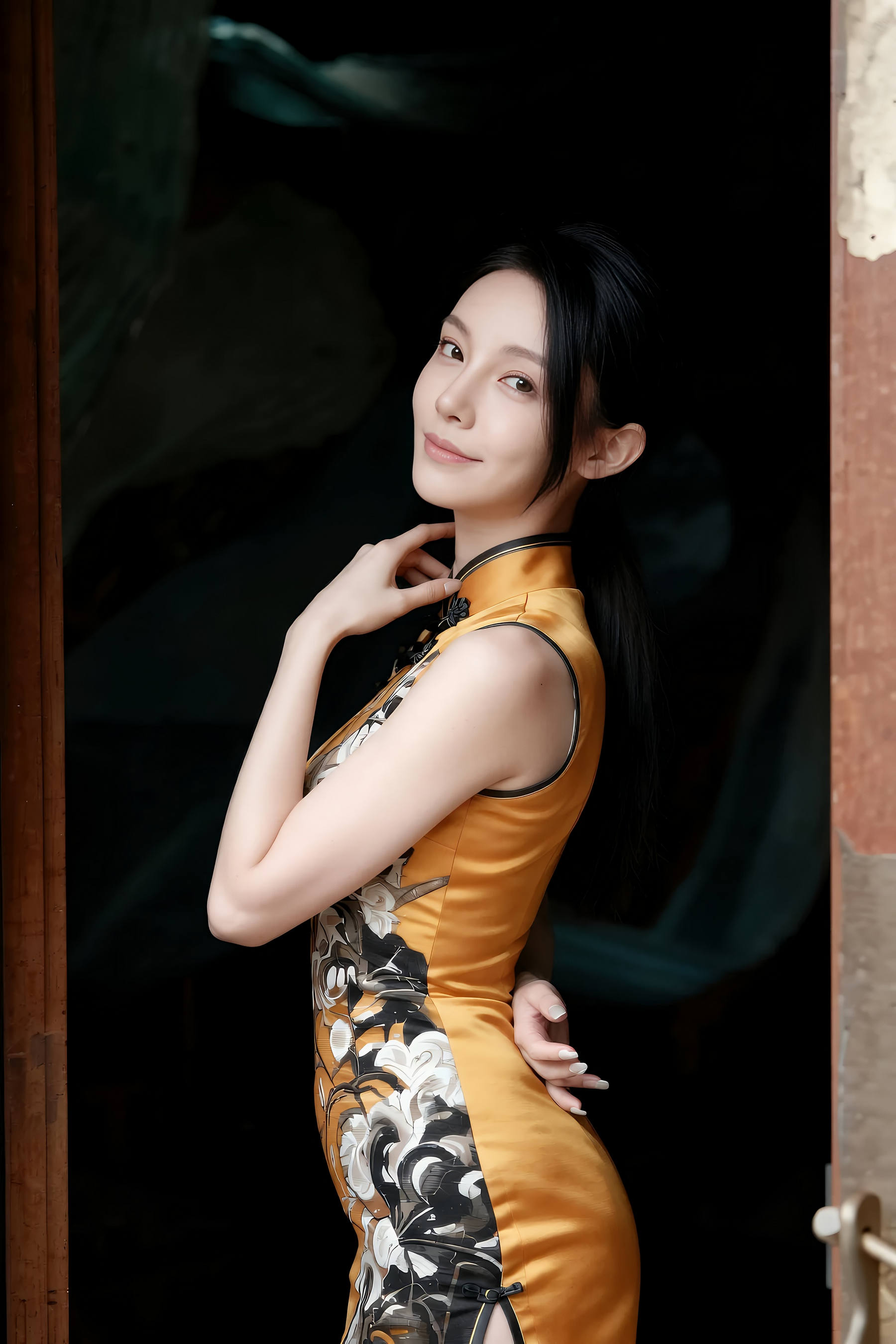 [AiGirl] 柒琪 黄色旗袍 [97P] 第 79 张