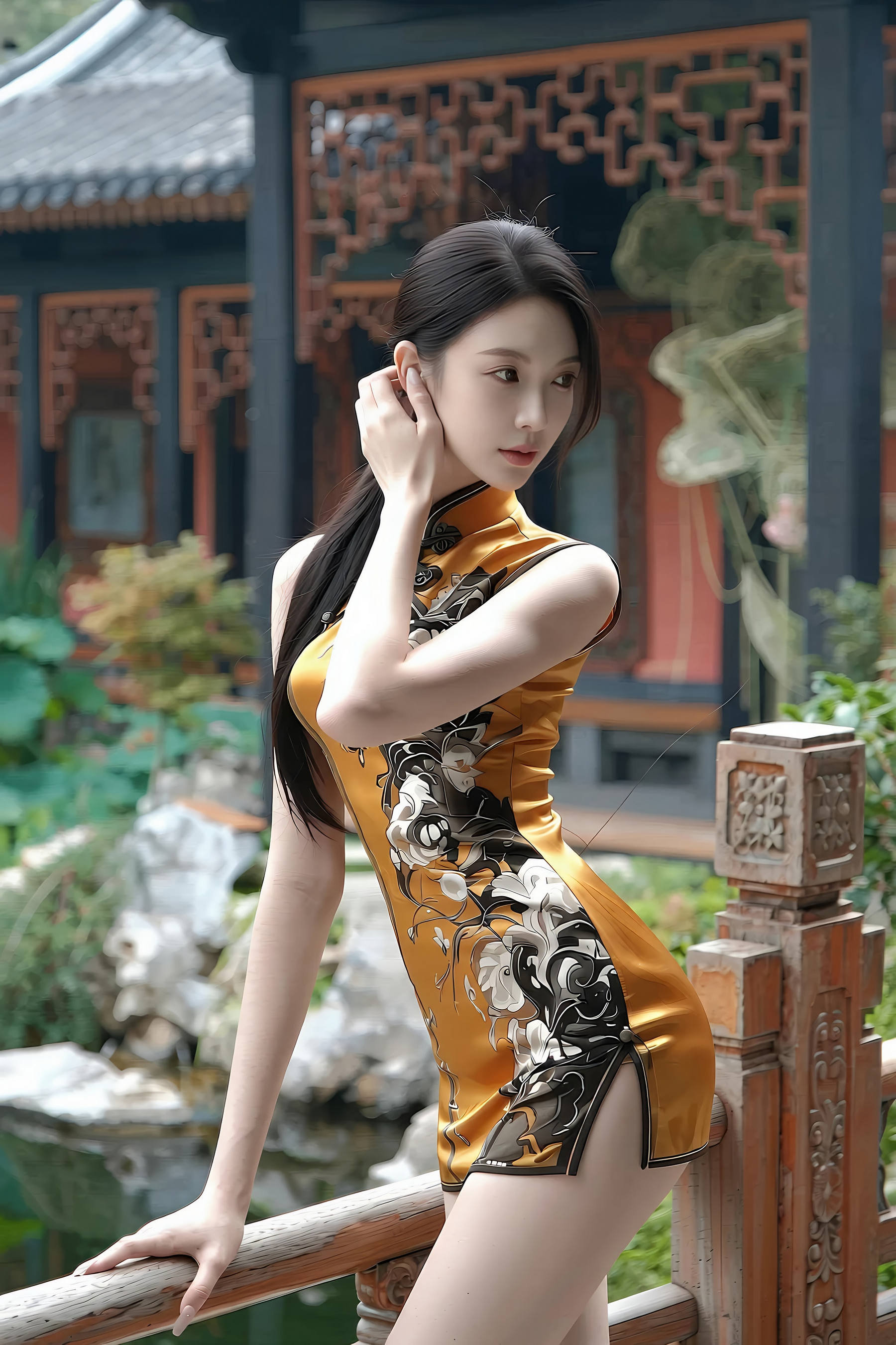 [AiGirl] 柒琪 黄色旗袍 [97P] 第 84 张