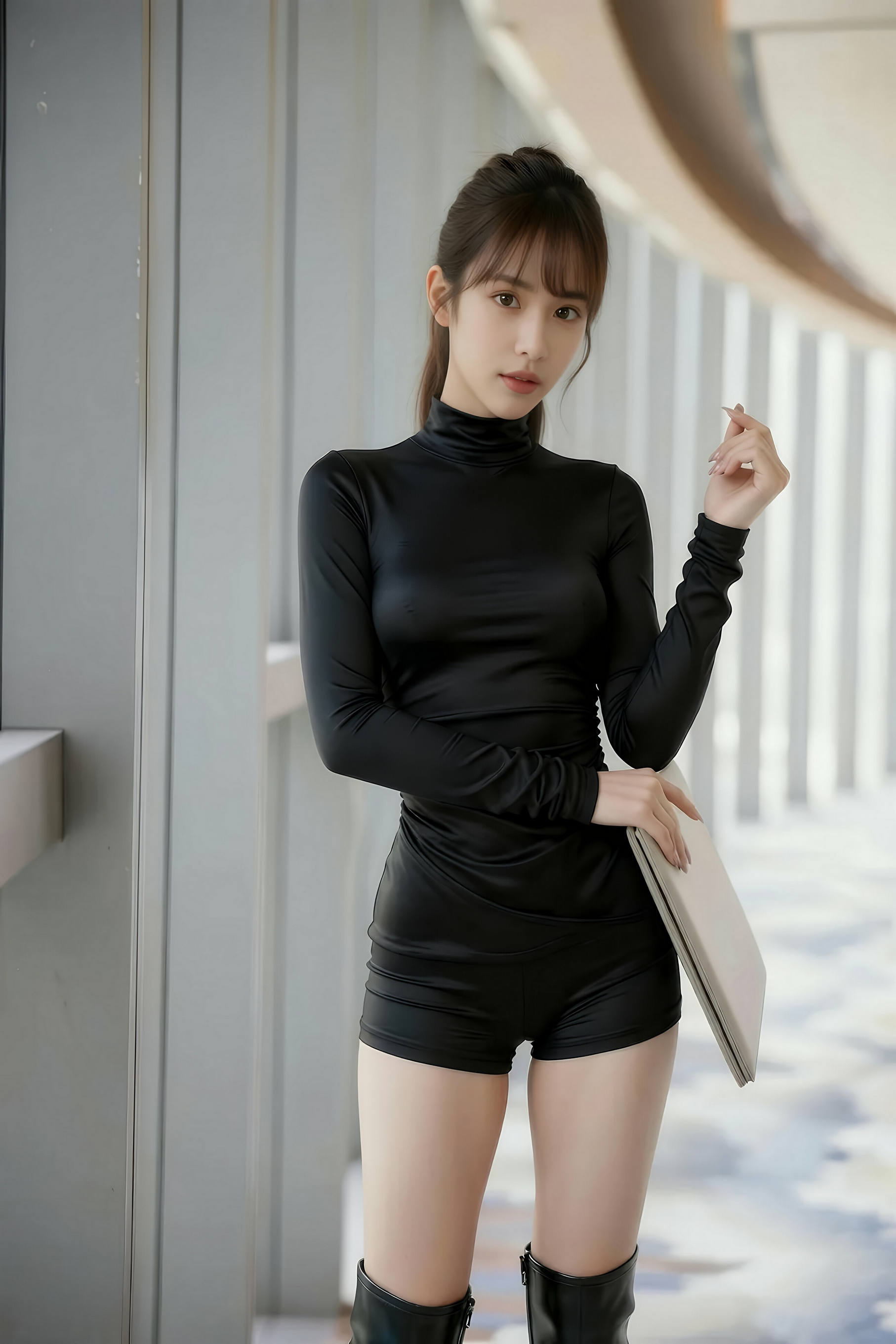 [AiGirl] 佳汐 黑衣长靴 [72P] 第 52 张