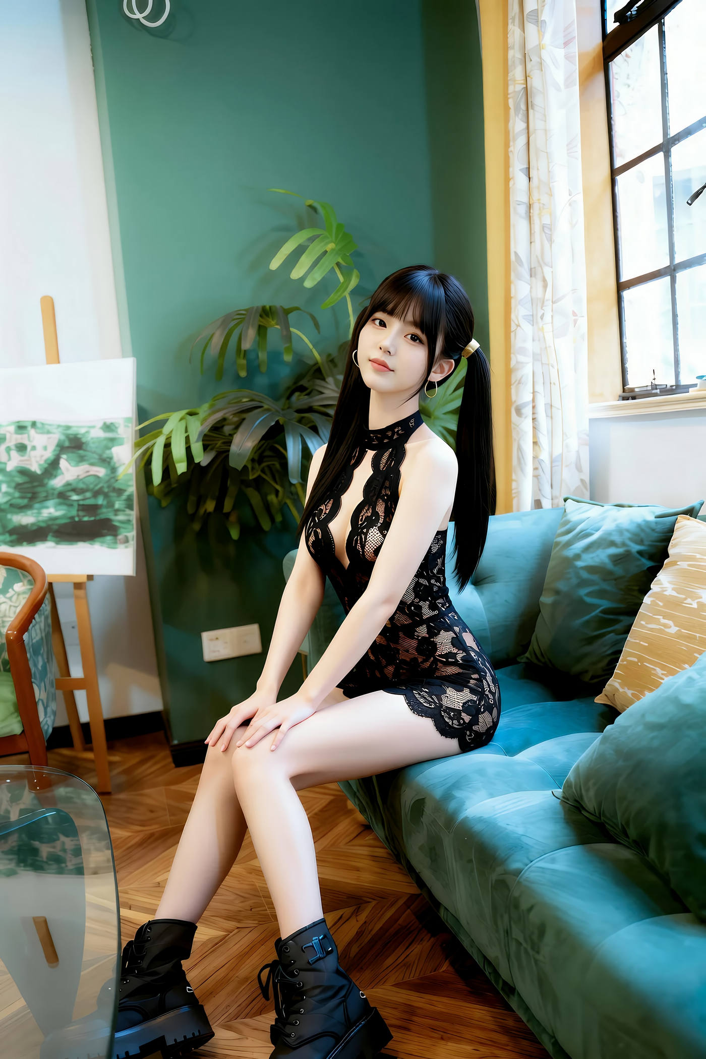 [AiGirl] 柚柚sasa 性感黑色透视 [70P] 第 34 张