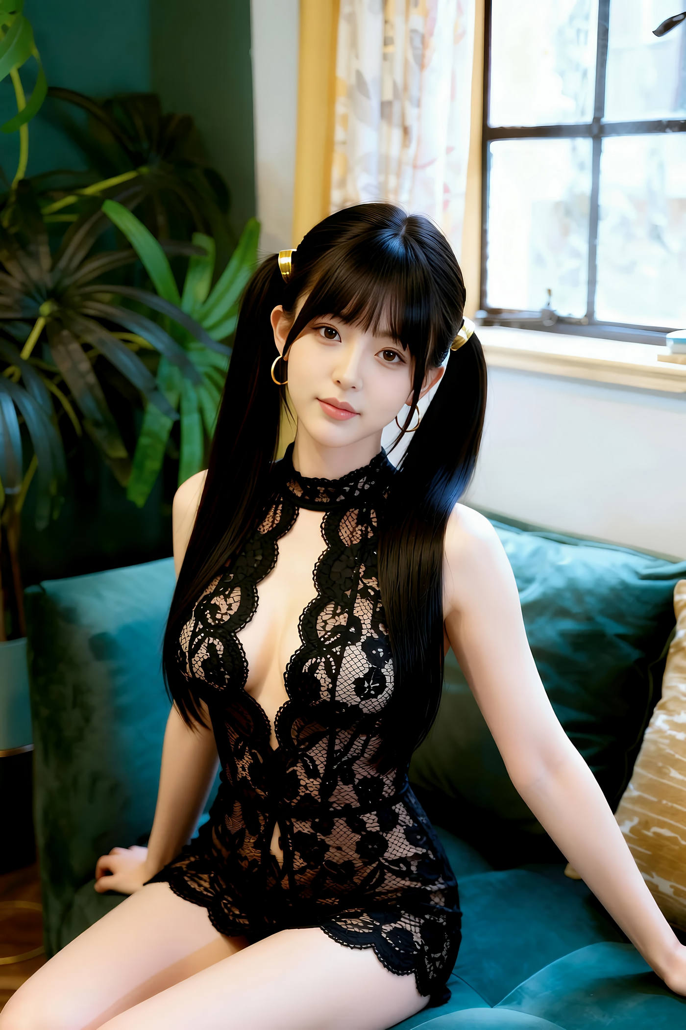 [AiGirl] 柚柚sasa 性感黑色透视 [70P] 第 35 张