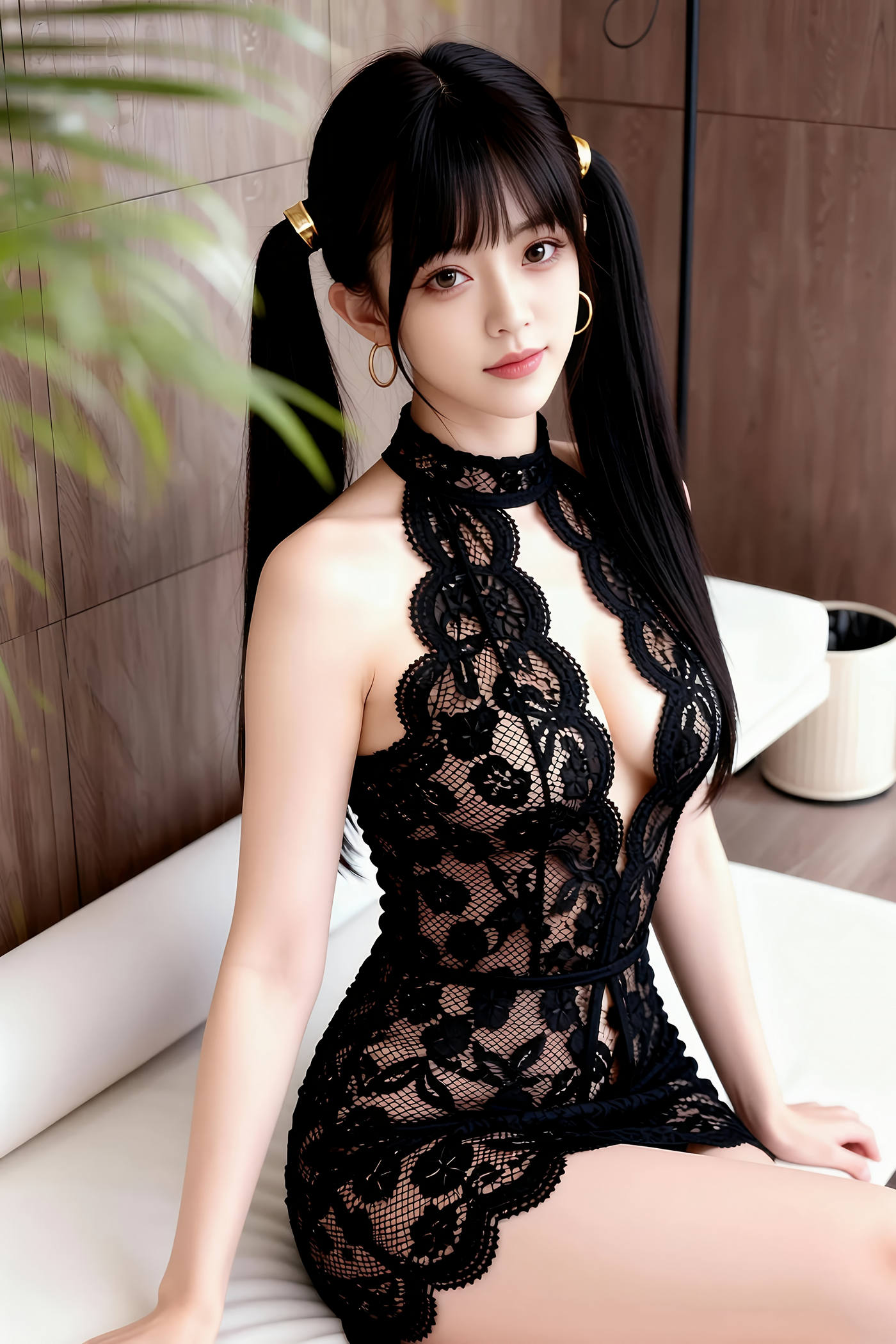 [AiGirl] 柚柚sasa 性感黑色透视 [70P] 第 63 张
