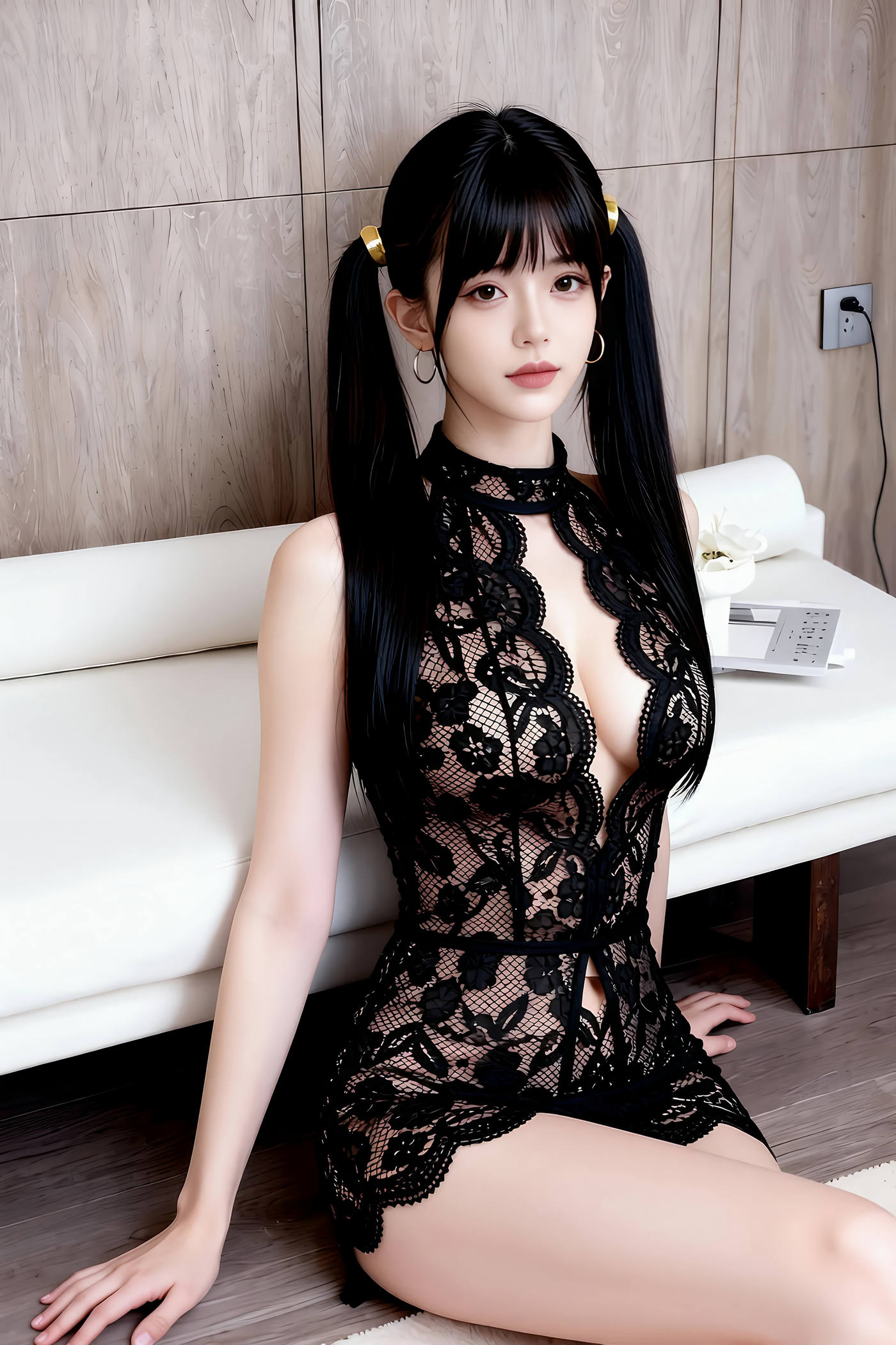 [AiGirl] 柚柚sasa 性感黑色透视 [70P] 第 65 张