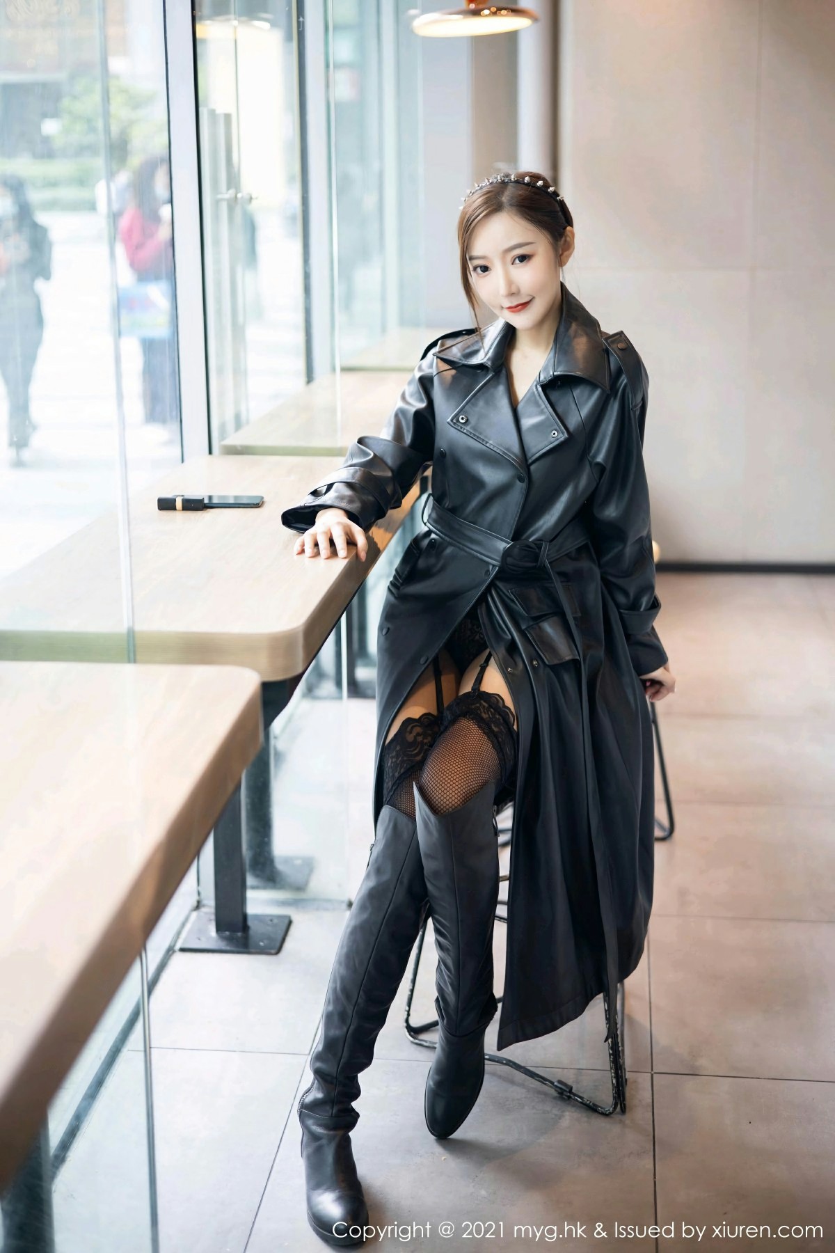 [MyGirl美媛馆] 2021.02.26 VOL.493 王馨瑶yanni 飒爽皮衣与魅惑蕾丝黑丝 [66+1P] 第 62 张