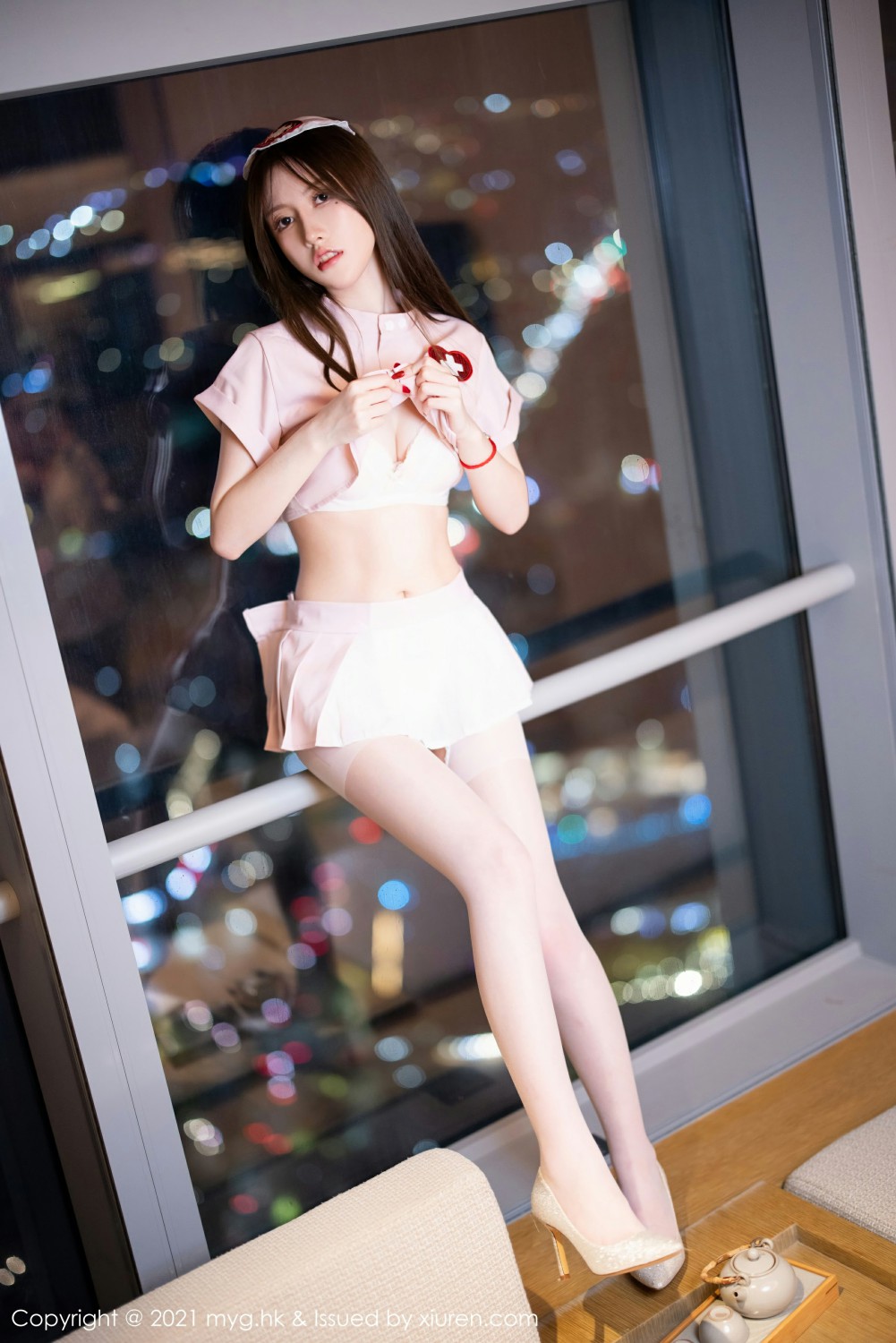 [MyGirl美媛馆] 2021.11.10 VOL.615 美桃酱 粉色护士制服系列 [85+1P] 第 22 张
