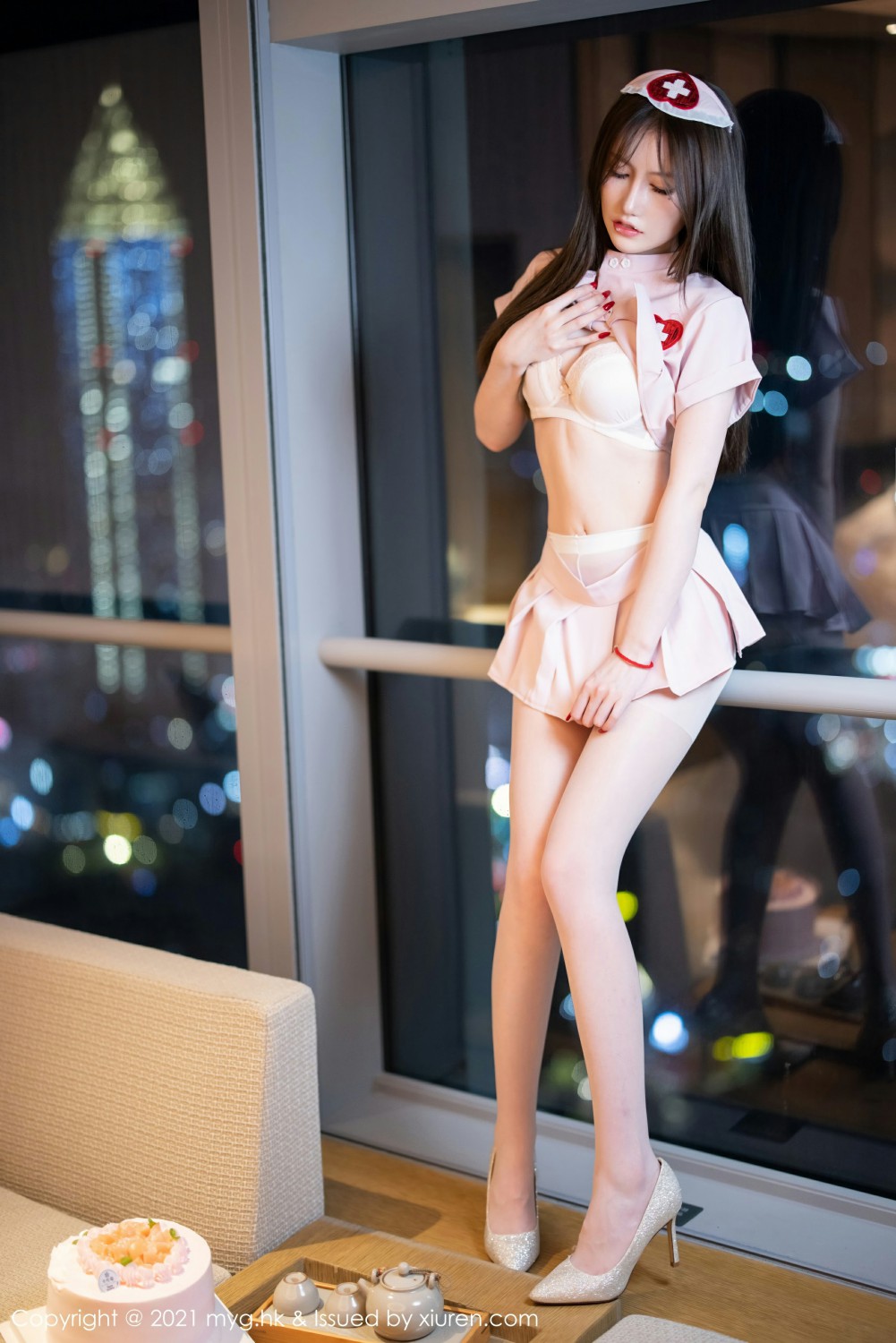 [MyGirl美媛馆] 2021.11.10 VOL.615 美桃酱 粉色护士制服系列 [85+1P] 第 46 张