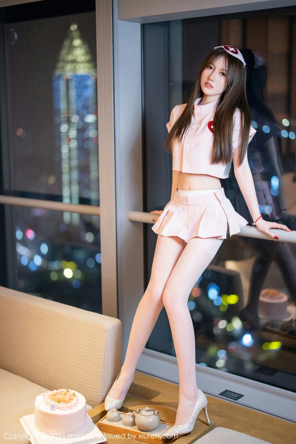 [MyGirl美媛馆] 2021.11.10 VOL.615 美桃酱 粉色护士制服系列 [85+1P] 第 50 张