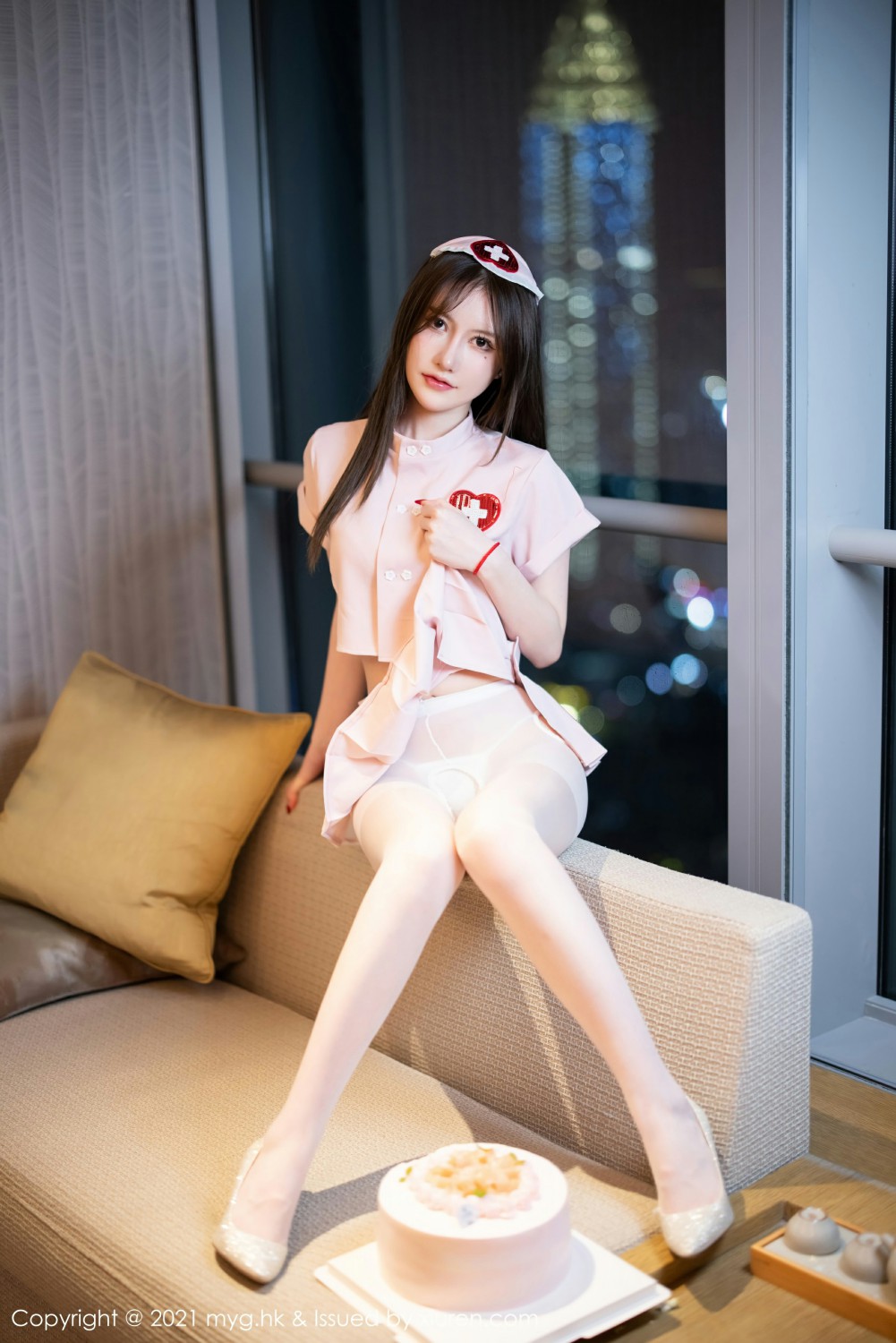 [MyGirl美媛馆] 2021.11.10 VOL.615 美桃酱 粉色护士制服系列 [85+1P] 第 55 张