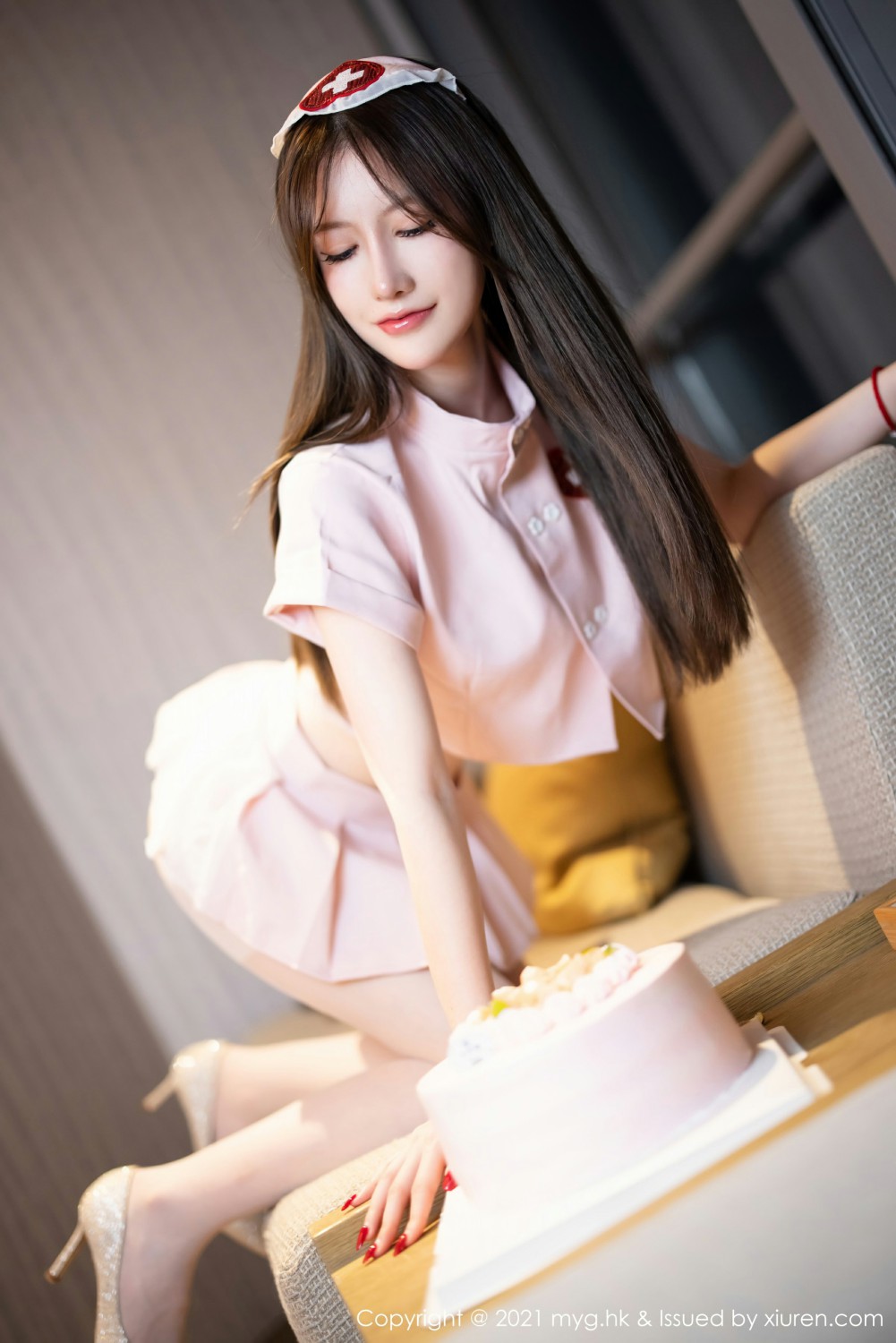 [MyGirl美媛馆] 2021.11.10 VOL.615 美桃酱 粉色护士制服系列 [85+1P] 第 62 张