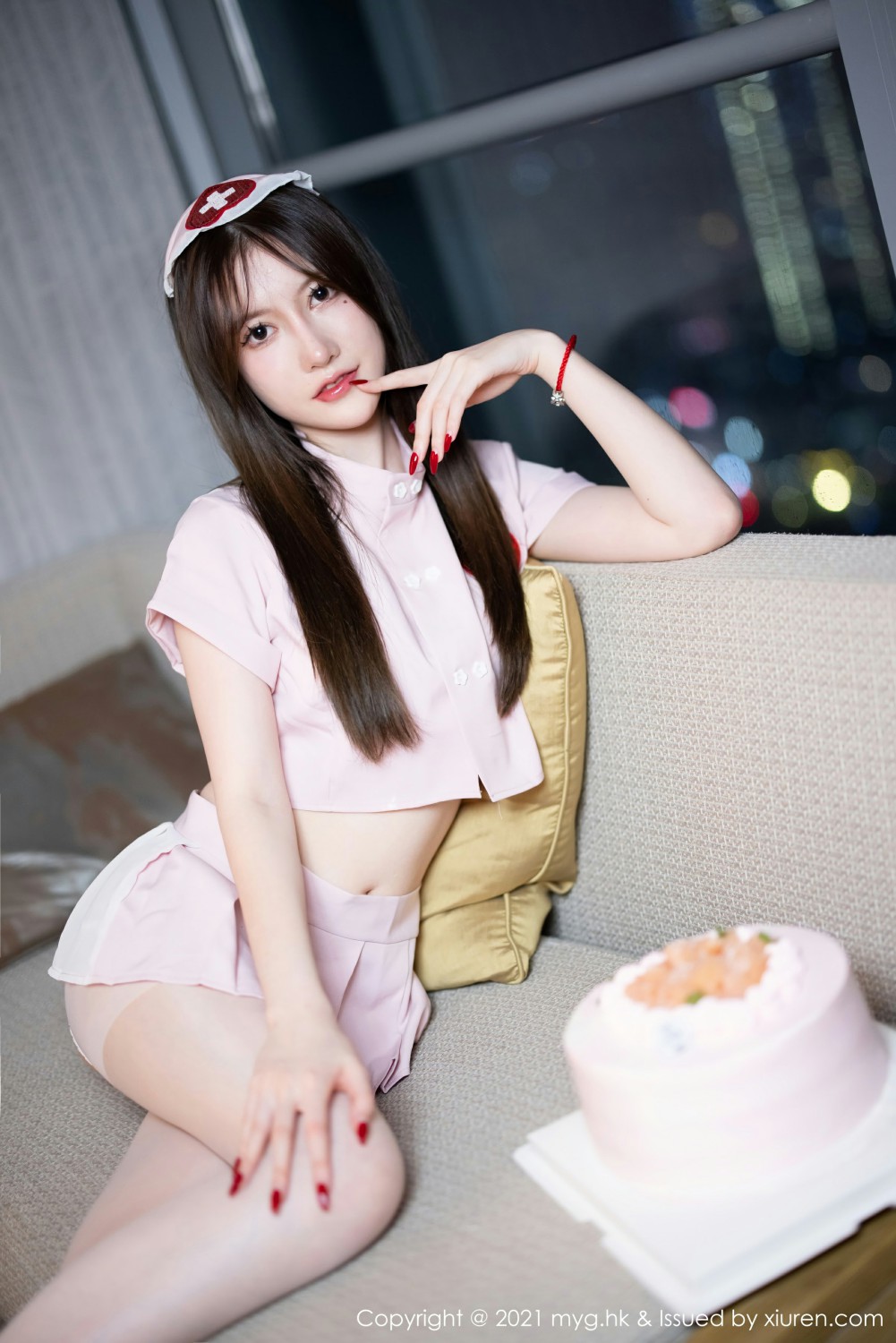 [MyGirl美媛馆] 2021.11.10 VOL.615 美桃酱 粉色护士制服系列 [85+1P] 第 74 张