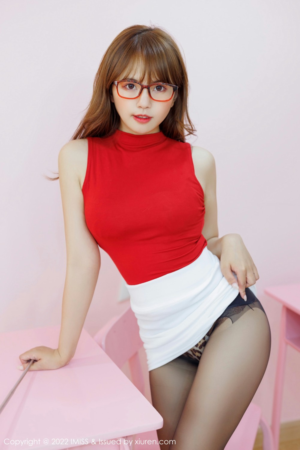 [IMISS爱蜜社] 2022.03.11 VOL.670 张思允Nice 教师角色扮演 豹纹内衣黑丝 性感写真[73+1P] 第 37 张