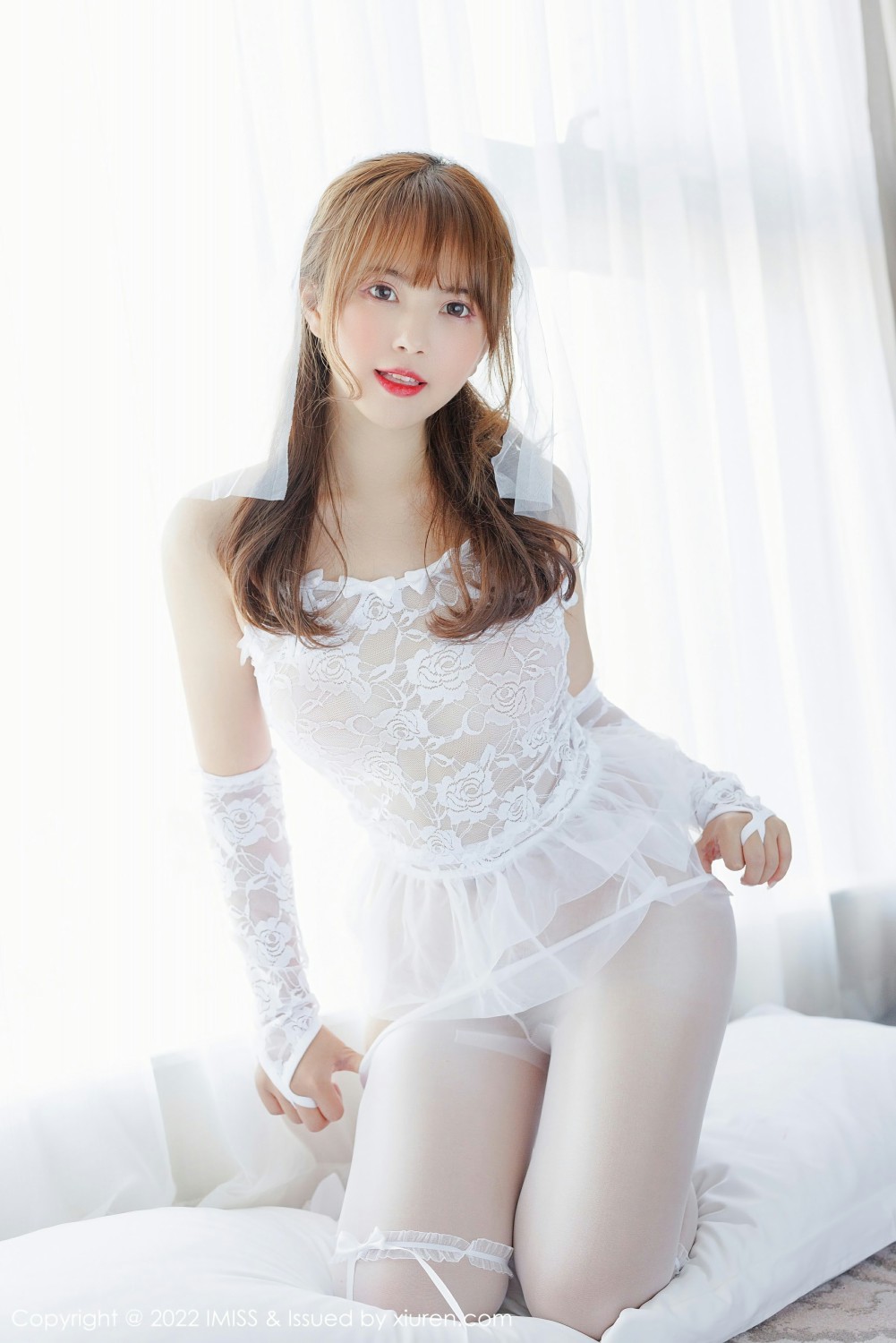 [IMISS爱蜜社] 2022.04.01 VOL.674 张思允Nice 白色蕾丝婚纱 性感写真 [59+1P] 第 16 张