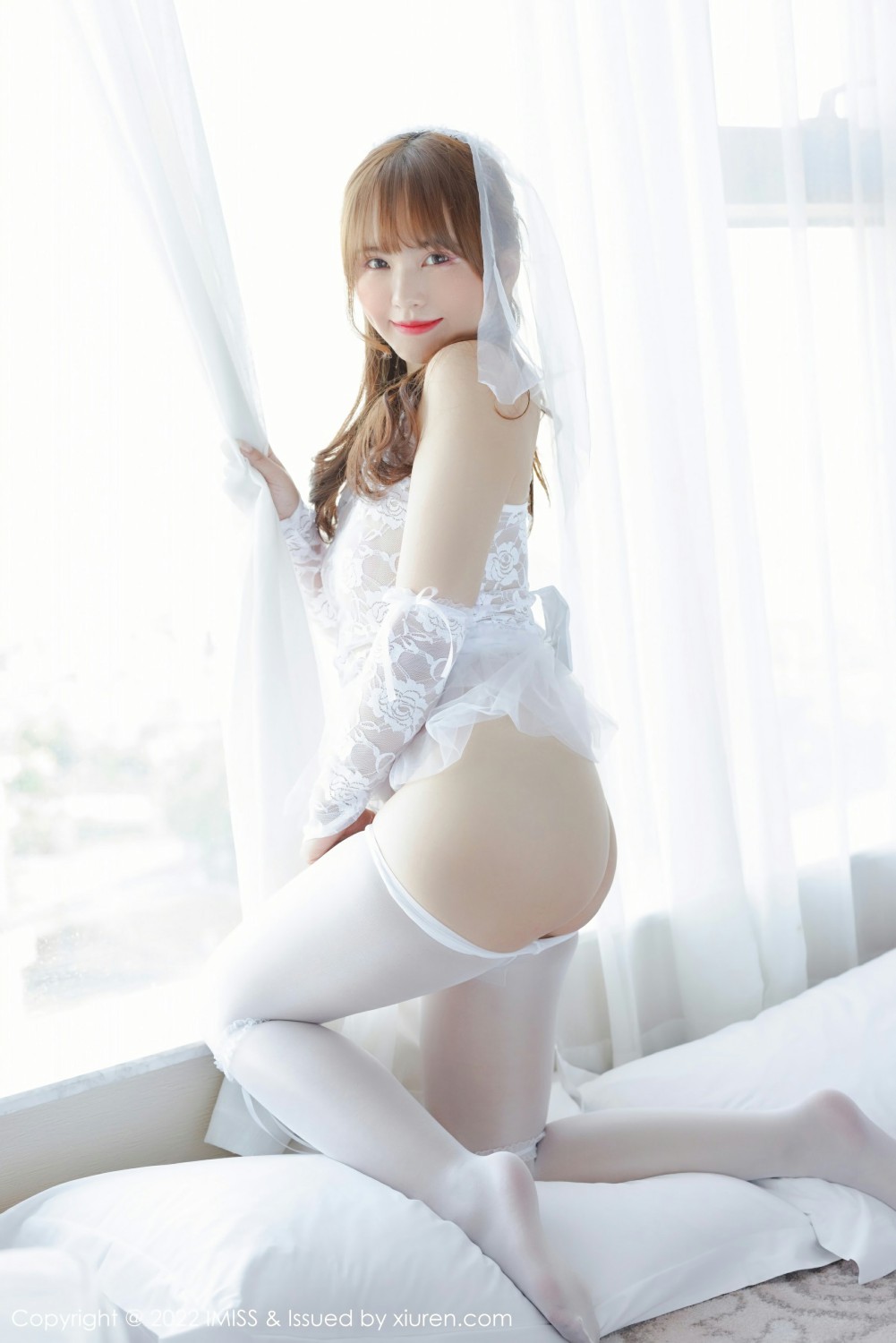 [IMISS爱蜜社] 2022.04.01 VOL.674 张思允Nice 白色蕾丝婚纱 性感写真 [59+1P] 第 50 张