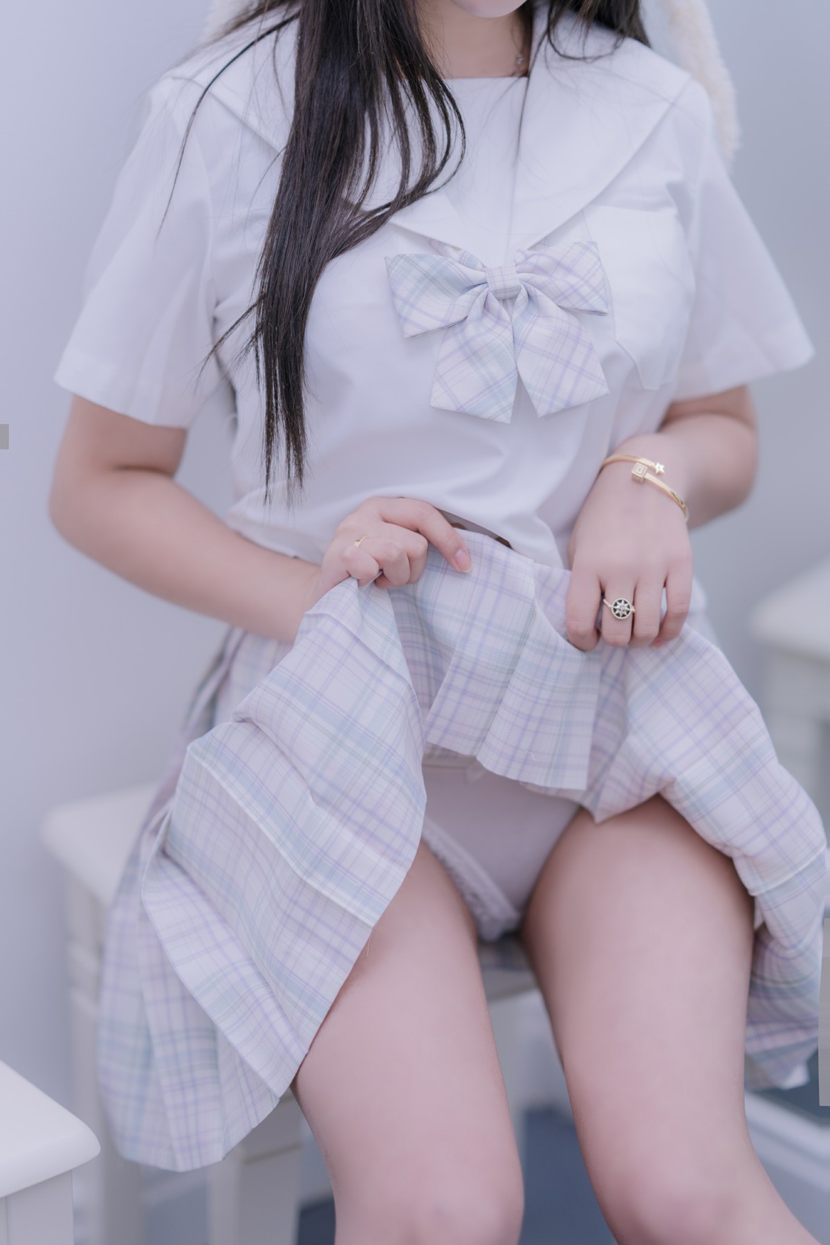 [COSPLAY]过期米线线喵 – 天台JK 封面