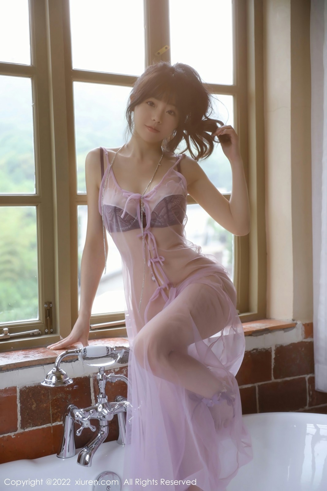 [XiuRen秀人网] 2022.05.31 No.5085 佘贝拉bella 性感黑色蕾丝内衣 杭州旅拍写真 [73+1P] 封面