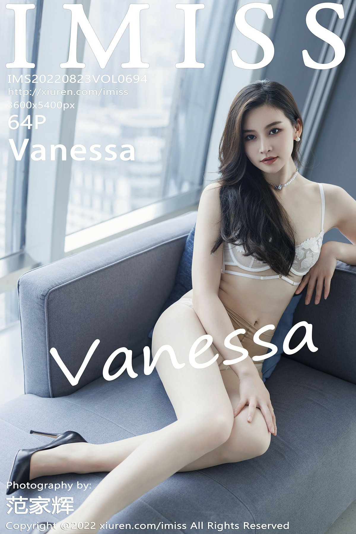 [IMISS爱蜜社] 2022.08.23 VOL.694 Vanessa 白色蕾丝内衣 性感写真 [64+1P] 封面