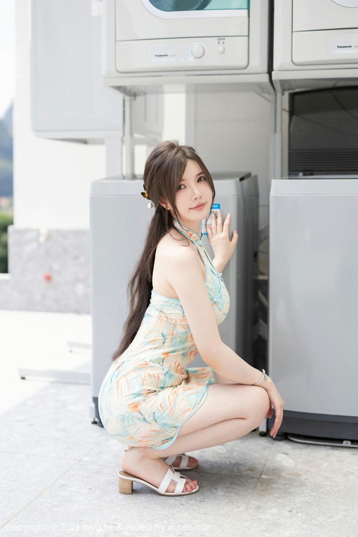 [MyGirl美媛馆] 2022.09.30 VOL.640 糯美子MINIbabe 性感浅色旗袍 童颜巨乳 桂林心愿旅拍写真[67+1P] 第 57 张