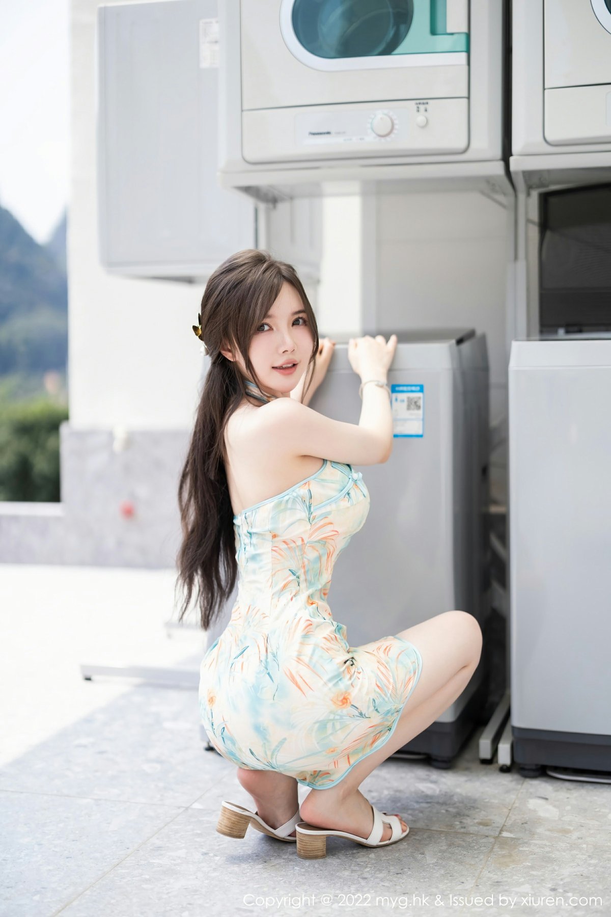 [MyGirl美媛馆] 2022.09.30 VOL.640 糯美子MINIbabe 性感浅色旗袍 童颜巨乳 桂林心愿旅拍写真[67+1P] 第 59 张