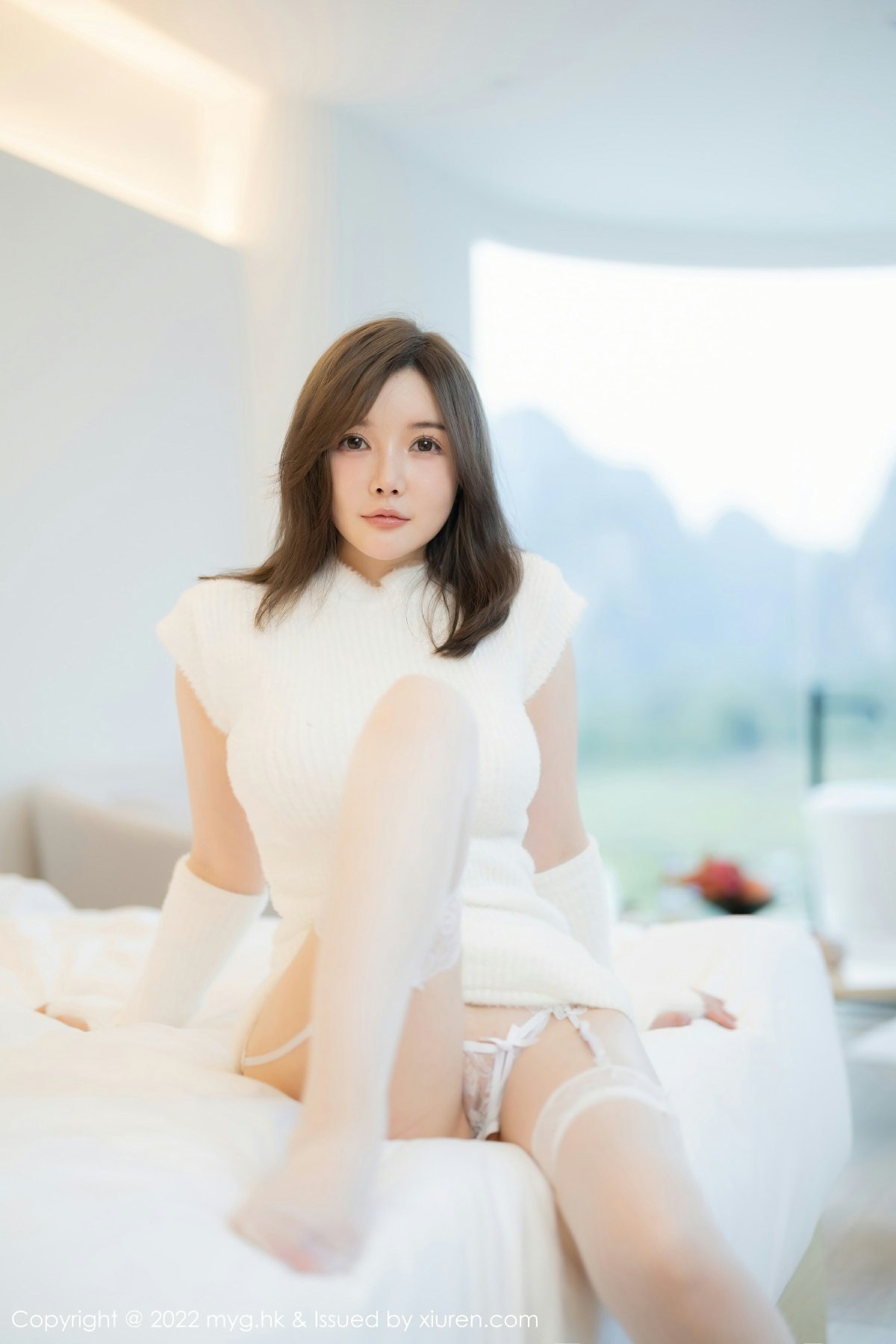 [MyGirl美媛馆] 2022.10.28 VOL.644 糯美子MINIbabe 性感白色蕾丝内衣 桂林心愿旅拍写真 [65+1P] 第 30 张