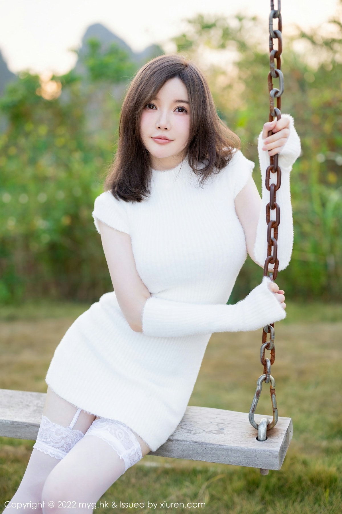 [MyGirl美媛馆] 2022.10.28 VOL.644 糯美子MINIbabe 性感白色蕾丝内衣 桂林心愿旅拍写真 [65+1P] 第 36 张
