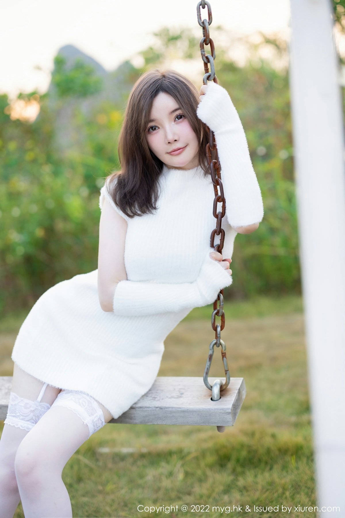 [MyGirl美媛馆] 2022.10.28 VOL.644 糯美子MINIbabe 性感白色蕾丝内衣 桂林心愿旅拍写真 [65+1P] 第 38 张