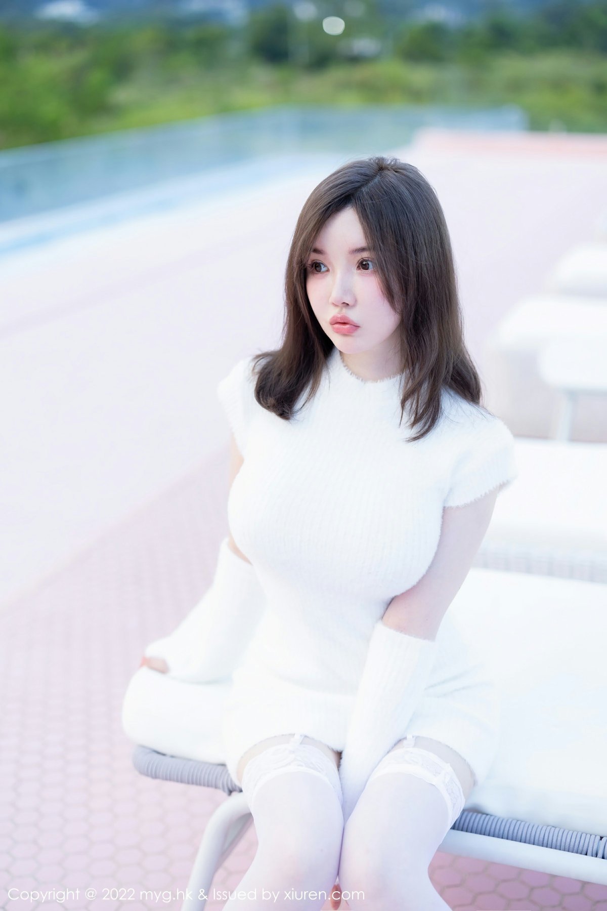 [MyGirl美媛馆] 2022.10.28 VOL.644 糯美子MINIbabe 性感白色蕾丝内衣 桂林心愿旅拍写真 [65+1P] 第 47 张