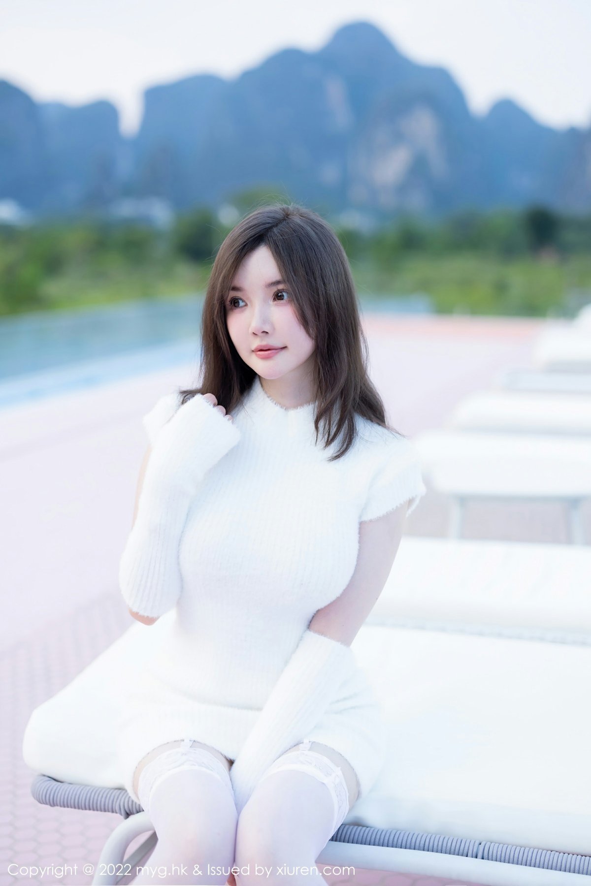 [MyGirl美媛馆] 2022.10.28 VOL.644 糯美子MINIbabe 性感白色蕾丝内衣 桂林心愿旅拍写真 [65+1P] 第 48 张
