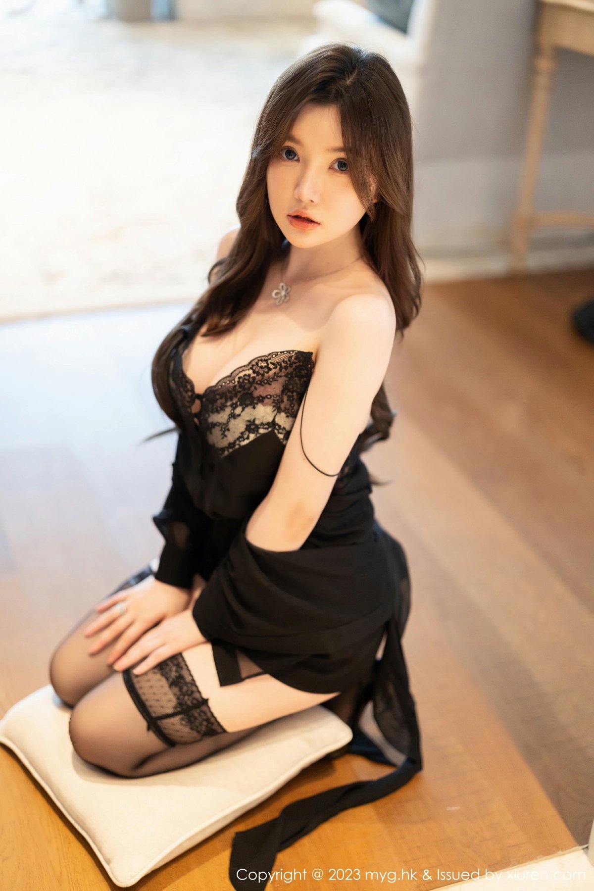 [MyGirl美媛馆] 2023.03.10 VOL.649 糯美子MINIbabe 性感黑色蕾丝内衣 澳门旅拍写真 [62+1P] 第 28 张