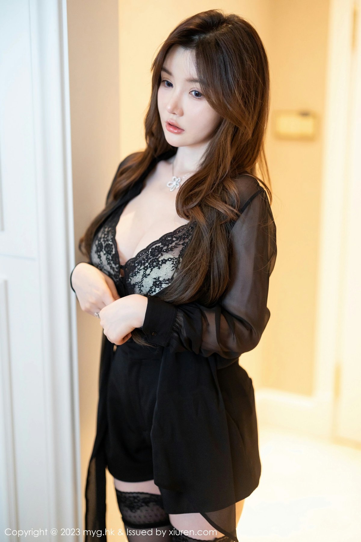 [MyGirl美媛馆] 2023.03.10 VOL.649 糯美子MINIbabe 性感黑色蕾丝内衣 澳门旅拍写真 [62+1P] 第 32 张