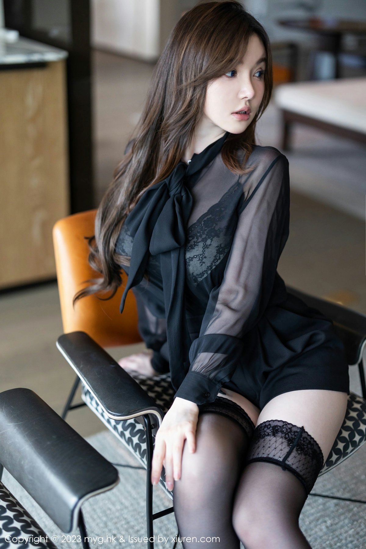 [MyGirl美媛馆] 2023.03.10 VOL.649 糯美子MINIbabe 性感黑色蕾丝内衣 澳门旅拍写真 [62+1P] 第 55 张