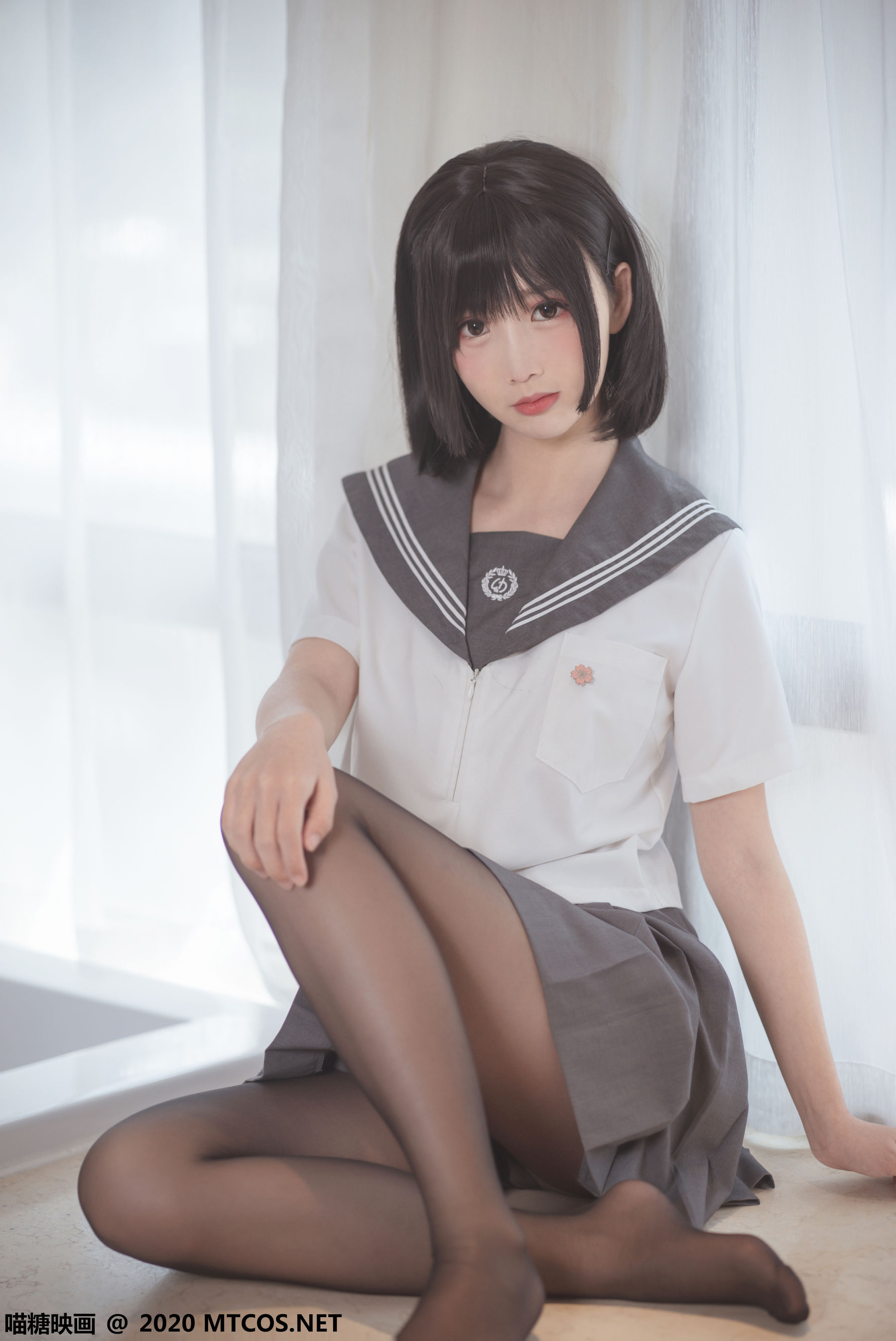 [喵糖映画JK] JKL.017 黑丝JK制服 封面