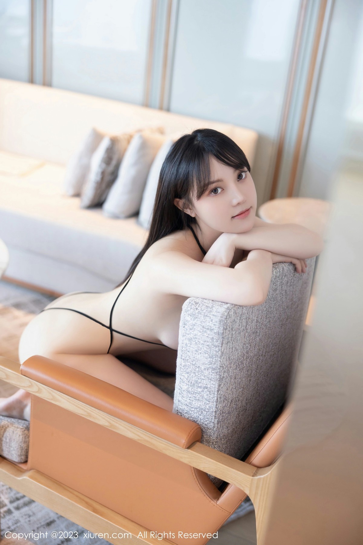 [XiuRen秀人网] 2023.06.09 No.6886 豆瓣酱 黑色比基尼 性感写真 [80+1P] 封面